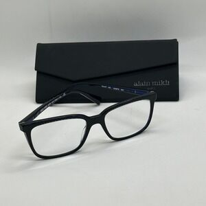 Alain Mikli Paris A03079 002 Blue Black Patterned‎ Rectangular Eyeglass Frames